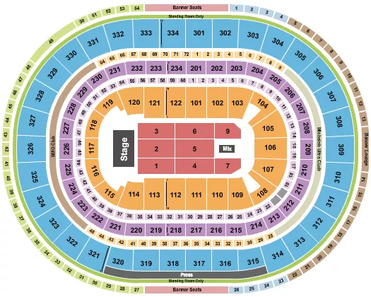 ENDSTAGE 2 Seating Map Seating Chart