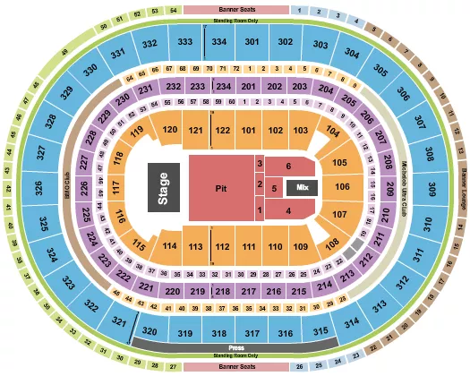 JOHNNY BLUE SKIES Seating Map Seating Chart