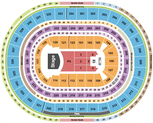 MUMFORD SONS Seating Map Seating Chart