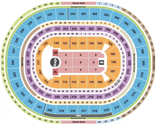 ZAYN Seating Map Seating Chart