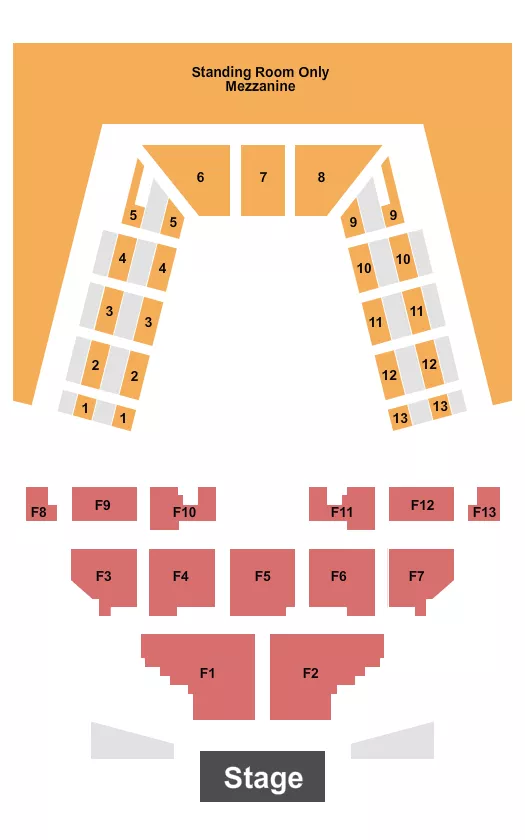 WAR MEMORIAL AUDITORIUM FL ENDSTAGE 2 Seating Map Seating Chart