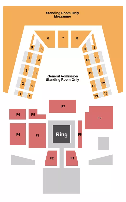 WAR MEMORIAL AUDITORIUM FL WWE Seating Map Seating Chart
