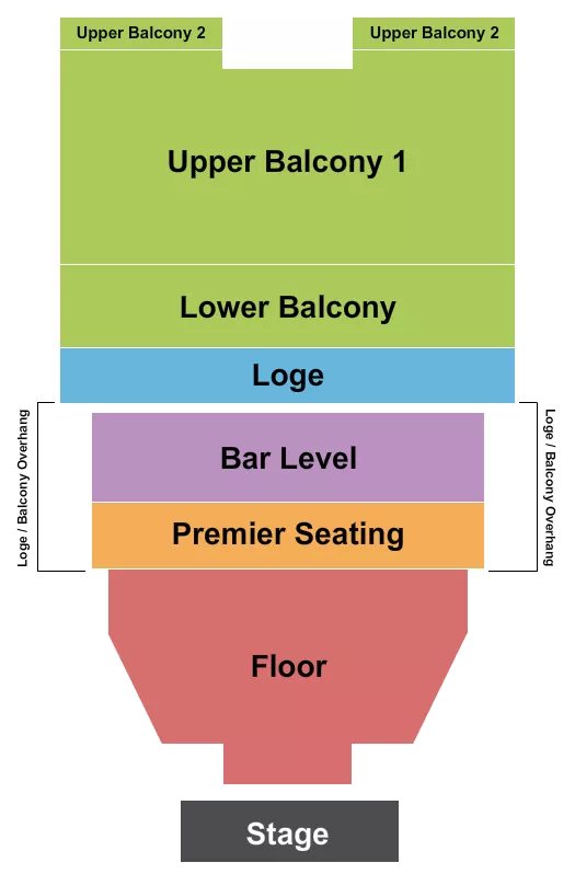 ENDSTAGE GA FLOOR W PREMIER BAR Seating Map Seating Chart