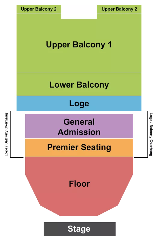 ENDSTAGE GOLD FLR GA Seating Map Seating Chart